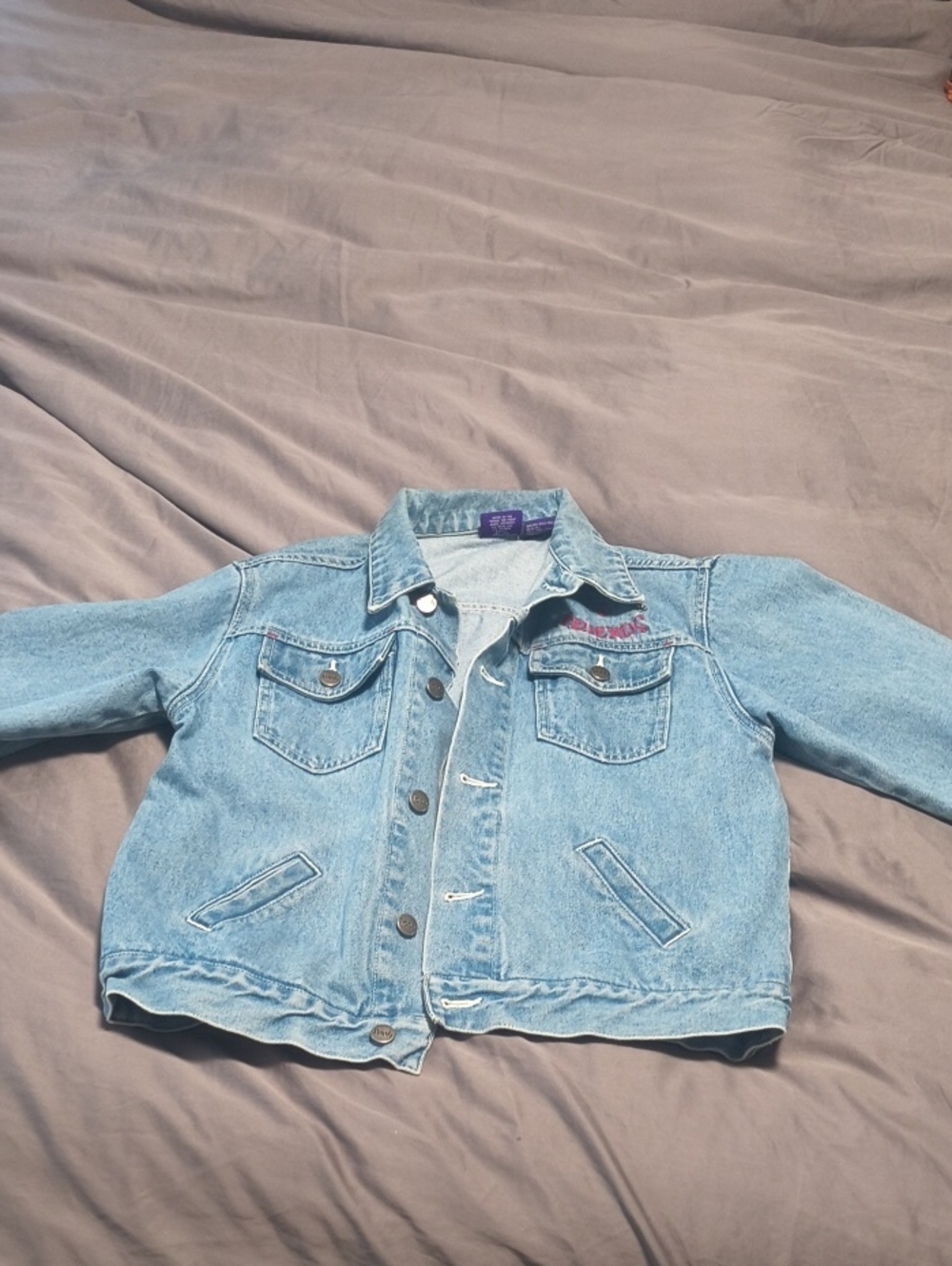 Kids Winnie The Pooh Light Blue Denim Jacket - Classic Casual Coat
